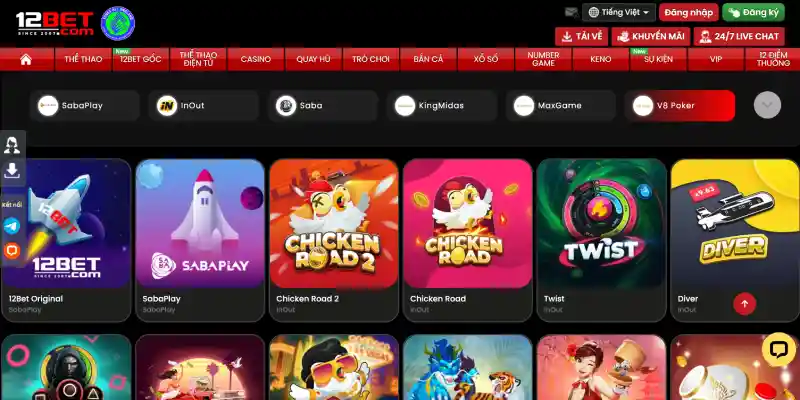 các game hot 12BET