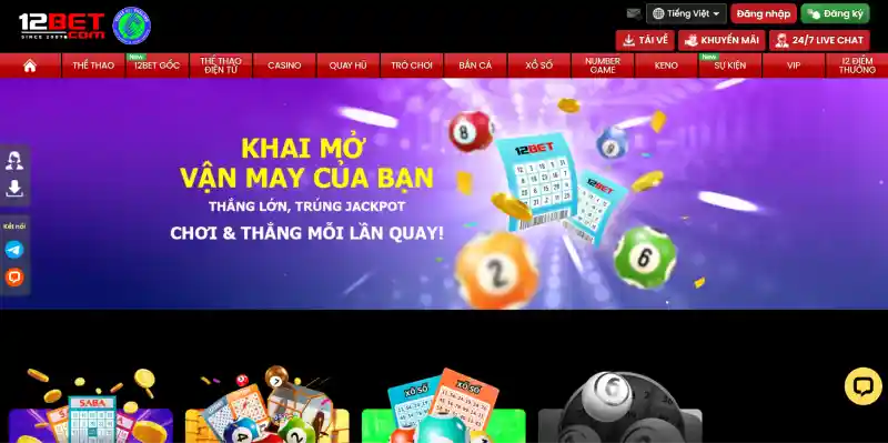 xổ số và keno 12BET